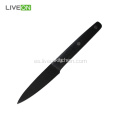 Cuchillo de pelar negro de 3,5 pulgadas con mango de madera